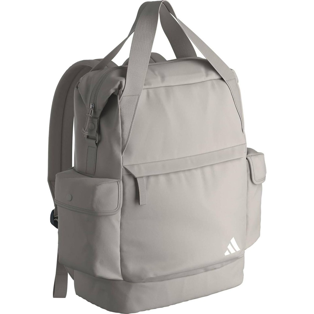 Adidas Saturday 2 Backpack Tan/Grey Convertible Straps Luggage Sleeve NWT